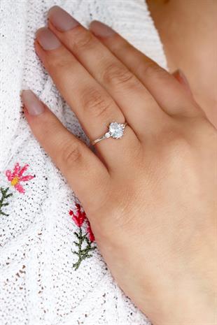 925 Ayar Gümüş Oval Vintage Yüzük