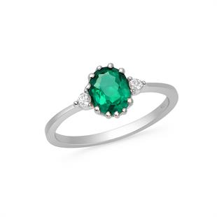 925 Ayar Gümüş Paraiba Taşlı Vintage Yüzük