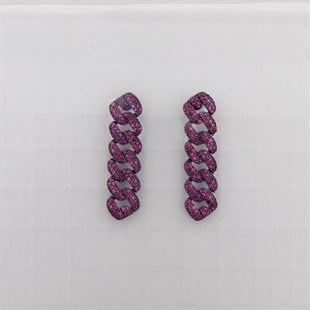 925 Ayar Gümüş Pembe Gurmet Şık Küpe