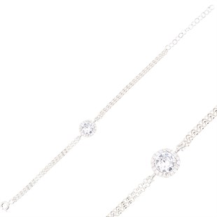 925 Ayar Gümüş Pırlanta Modeli Takı Seti