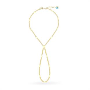 925 Ayar Gümüş Pullu Zincirli Nazar Detaylı Şahmeran