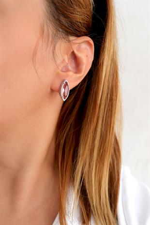 925 Ayar Gümüş Renk Değiştiren Zultanit Taşlı Markiz Küpe