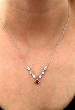 925 Ayar Gümüş Renk Değiştiren Zultanit  Kolye