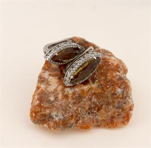 925 Ayar Gümüş Renk Değiştiren Zultanit Taşlı Markiz Küpe