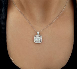 925 Ayar Gümüş Rodyumlu Büyük Baget Takı Seti