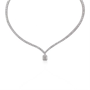 925 Ayar Gümüş Rodyumlu Su Yolu Baget Düğün Takı Seti