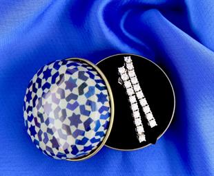 925 Ayar Gümüş Rodyumlu Su Yolu  Sallantılı Küpe