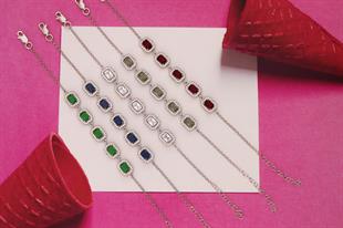 925 Ayar Gümüş Safir Baget Taşlı Anturaj Bileklik