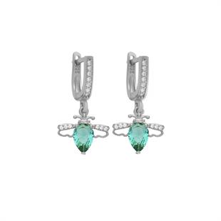 925 Ayar Gümüş Sallantılı Arı Küpe