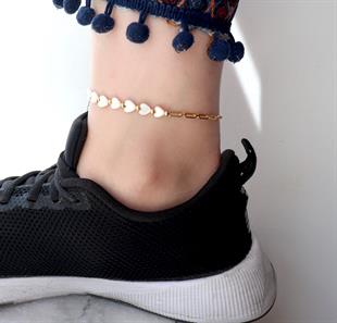 925 Ayar Gümüş Sedef Taşlı Adore Halhal