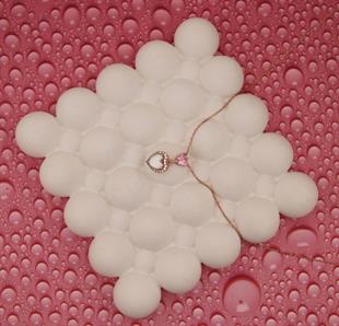 925 Ayar Gümüş Sedef Taşlı Kalp Kolye