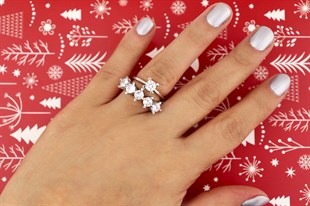 925 Ayar Gümüş Şık Beştaş Yüzük