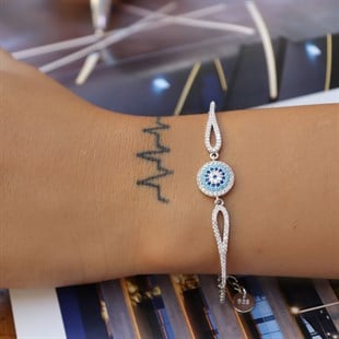 925 Ayar Gümüş Şık Nazar Bileklik