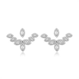 925 Ayar Gümüş Sıralı Markiz Küpe