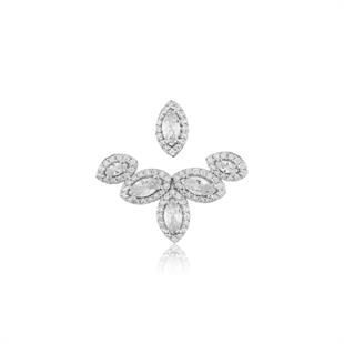 925 Ayar Gümüş Sıralı Markiz Küpe