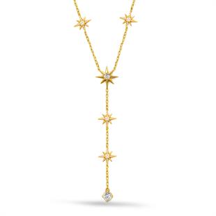 925 Ayar Gümüş Sirius Yıldız Y Kolye