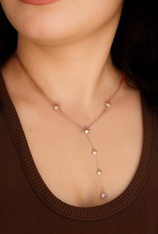 925 Ayar Gümüş Sirius Yıldız Y Kolye