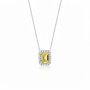 925 Ayar Gümüş Sitrin Baget Kolye