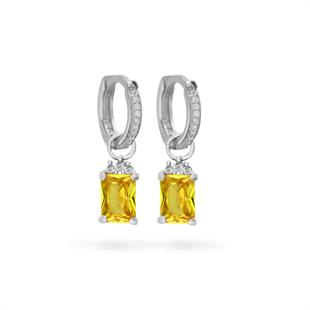 925 Ayar Gümüş Sitrin Baget Taşlı Trend Küpe