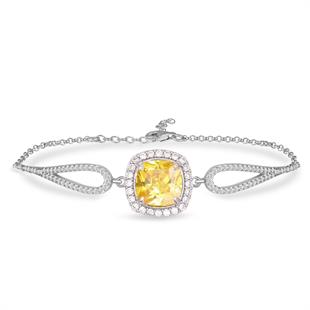 925 Ayar Gümüş Sitrin Taşlı Takı Seti