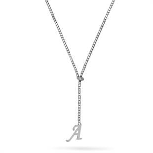 925 Ayar Gümüş Su Yolu Harf Detaylı Kolye