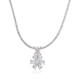 925 Ayar Gümüş Su Yolu Manolya Kolye