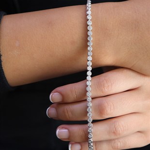 925 Ayar Gümüş Su Yolu Zarif Bileklik