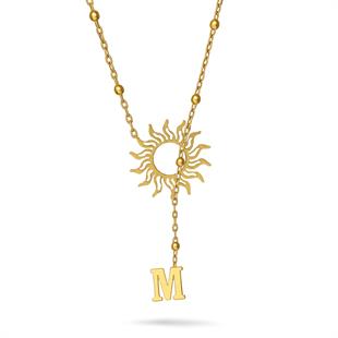 925 Ayar Gümüş SunnyYou Harf Kolye