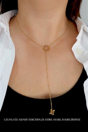 925 Ayar Gümüş SunnyYou Harf Kolye