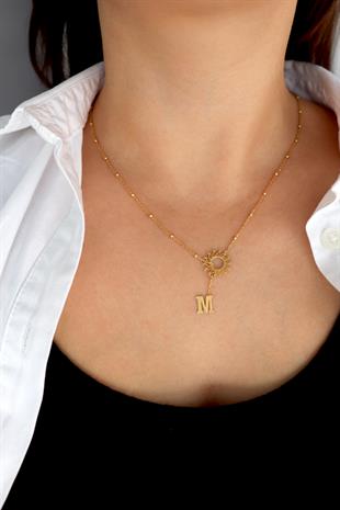 925 Ayar Gümüş SunnyYou Harf Kolye