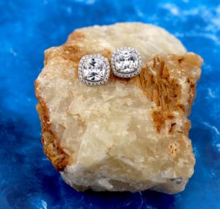 925 Ayar Gümüş Swarovski Taşlı Pırlanta Montür Küpe