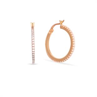 925 Ayar Gümüş Swarovski Zirkon Taşlı Halka Küpe