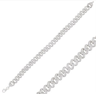 925 Ayar Gümüş Taşlı Gurmet Bileklik