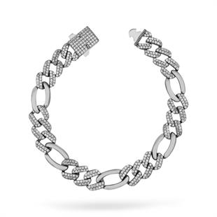 925 Ayar Gümüş Taşlı Gurmet Zincir Bileklik