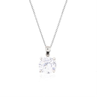 925 Ayar Gümüş Tek Taş Takı Seti