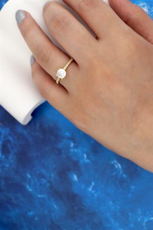 925 Ayar Gümüş Tek Taş Yüzük