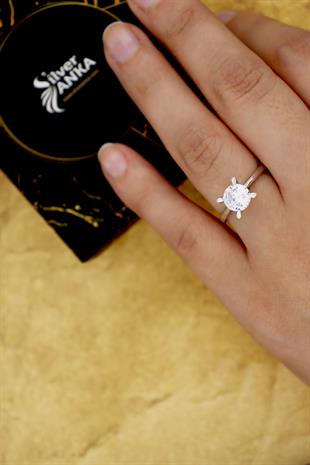 925 Ayar Gümüş Tektaş Yüzük