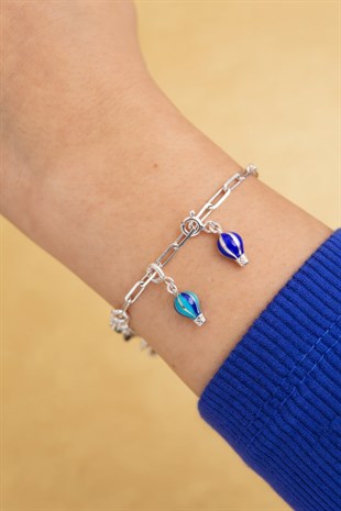 925 Ayar Gümüş  Uçan Balon Charm Kolye Ucu 