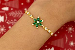 925 Ayar Gümüş Unutma Beni Çiçeği Bileklik