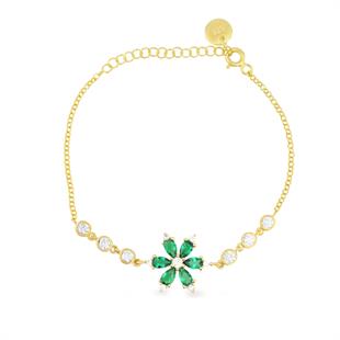 925 Ayar Gümüş Unutma Beni Çiçeği Bileklik