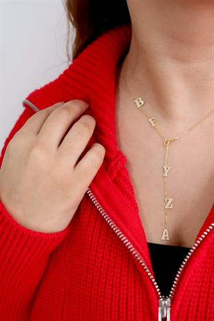 925 Ayar Gümüş Y Model İsimli Kolye