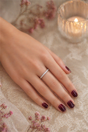 925 Ayar Gümüş Yarım Tur Alyans