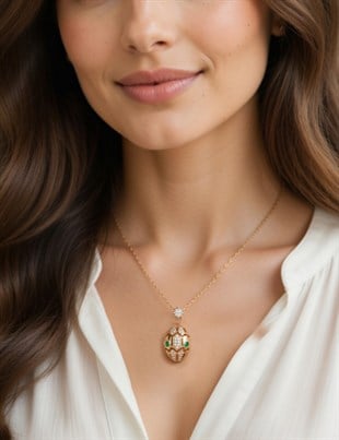 925 Ayar Gümüş Yılan Tasarım Kolye 