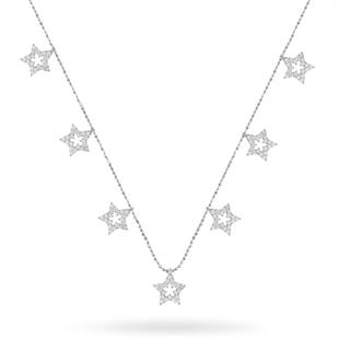 925 Ayar Gümüş Yıldız Işıltısı Kolye