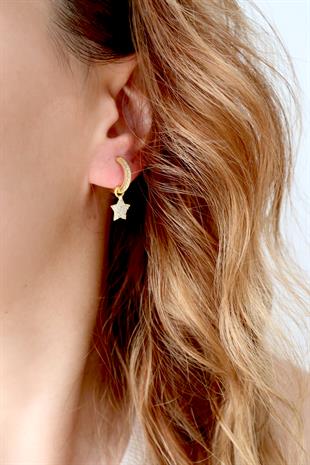 925 Ayar Gümüş Yıldız Küpe