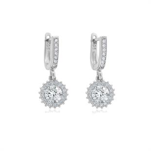 925 Ayar Gümüş Yuvarlak Anturaj Küpe