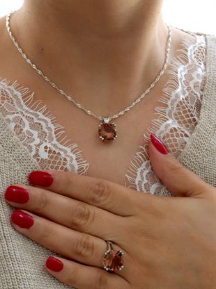 925  Ayar Gümüş Yuvarlak Zultanıt Yüzük