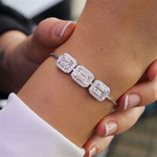 925 Ayar Gümüş Zarif Asansörlü Bileklik