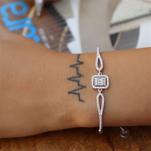 925 Ayar Gümüş Zarif Baget Bileklik