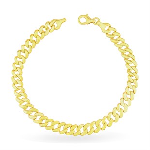 925 Ayar Gümüş Zarif Gold Gurmet Bileklik